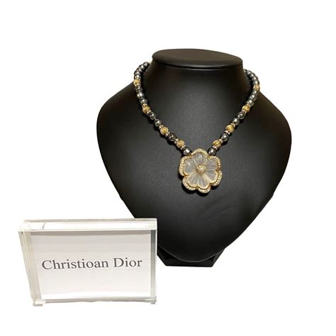 dior neaklace|genuine christian dior necklace.